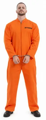 Produktbild von Fun Shack Häftling Kostüm Herren Orange, Sträfling Kostüm Herren, Gefängnis Gefangener, Faschingskostüme Männer, Karneval Kostum Männer, XL