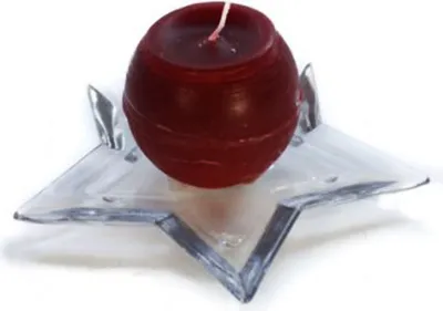 Immagine prodotto di Piatto stella in vetro Portacandele natalizio Stella in vetro 18,5 cm