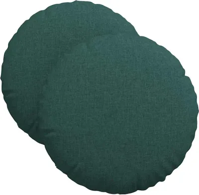 Obrázok produktu pre vidaXL Vankúš na sedenie 2 ks Tmavo zelená Ø40 x 13 cm Látka