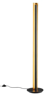 Image de Trio Leuchten - Moderne Lampadaire noir avec or I laiton incl. LED dimmable 3 niveaux - Malte Dimmer I Dimmable I Salon I Chambre à coucher - Aluminium Longue - I (non interchangeable) LED