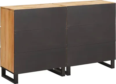 Obrázok produktu pre Maison Exclusive – Komoda, 2 kusy, 60 x 33 x 75 cm, masívne drevo mango, farba: hnedá