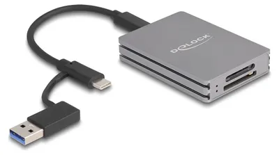 Productafbeelding van Delock USB Type-C kaartlezer voor SD- en CFexpress Type A-geheugenkaarten