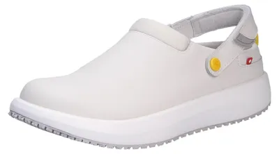 Image de Joya Ace ESD W White, sabot pour femme, cuir lisse / textile, semelle Senso JY026A 42