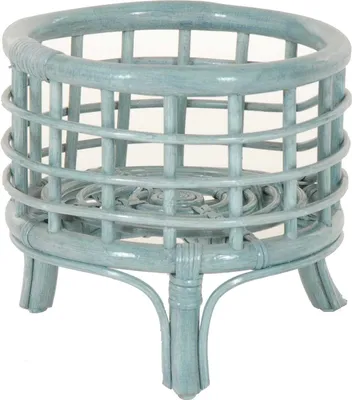 Produktbild von KRINES HOME Blumenständer aus Rattan in der Farbe (Blau)