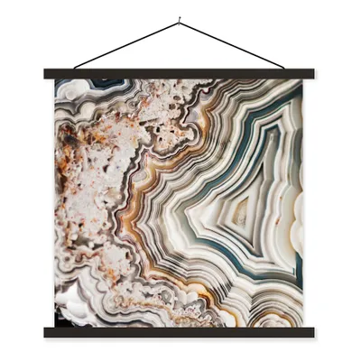 Produktbild von MuchoWow® Textilposter Edelstein - Marmor - Natur - Abstrakt 90x90 cm mit schwarzem Rahmen - Magnetisches