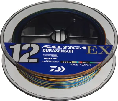 Immagine prodotto di DAIWA Saltiga DURASENSOR 12 BRAID EX+Si3, 0,18mm, 16kg / 35,27lbs, multicolore, filo da pesca intrecciato, 12245-318