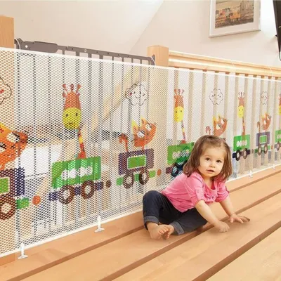 Obrázek produktu pro Bezpečnostní síť pro děti a domácí zvířata, bezpečnostní síť na schody, balkony a zábradlí, 79 cm x 300 cm (v x š)