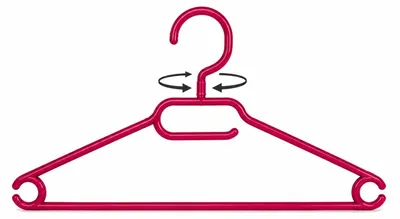 Produktbild von Kleiderbügel für Blusen & T-Shirt, platzsparend, 41 cm, himbeerrot, NEU, 20 Stück
