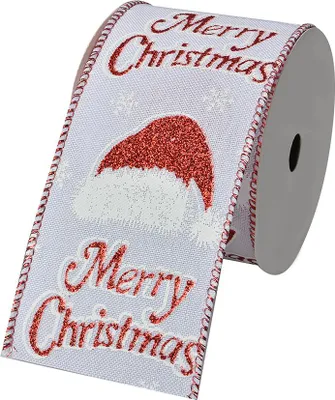 Produktbild von Clayre & Eef Weihnachtsband 63 mm x 5 m Weiß Synthetisch