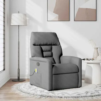 Produktbild von vidaXL Massage-Relaxsessel, Stoff, Dunkelgrau