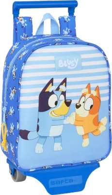 Image de Safta Bluey Let's Play Mini sac à dos à roulettes bleu bleu One Size
