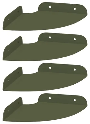 Produktbild von vidaXL Eckregal zum Schweben 4 stk. Olive Grün 15 x 15 x 2 cm