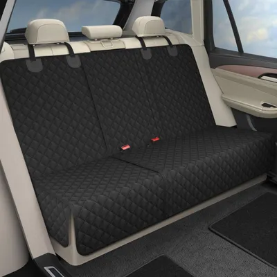 Immagine prodotto di Coperta per cani, adatta per il sedile posteriore dell'auto, antiscivolo, impermeabile, dimensioni 132x56x45 cm, colore nero