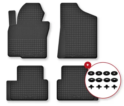 Image de Tapis auto caoutchouc bac pour Mitsubishi ASX II 2020- 4 pièces avec clips
