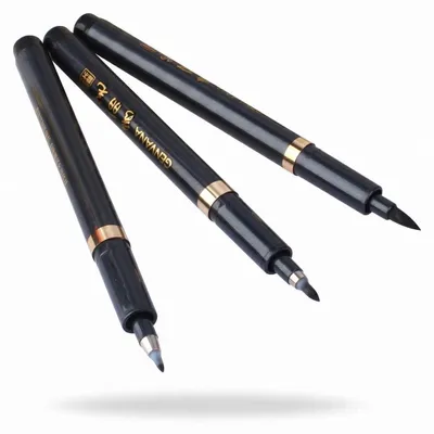 Produktbild von Tintenpinsel Stifte Kalligraphie 3 Größen Schwarz 3er Pack für Anfänger Illustration