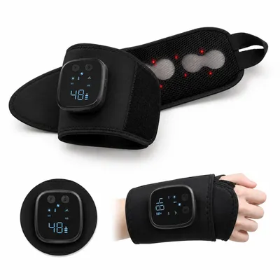 Produktbild von EMS Handgelenk Massagegerät mit Wärme & Luftdruck, elektrisches Handmassagegerät mit 4 Modi, 2000mAh Akku, zur Muskelentspannung & Durchblutungsförderung