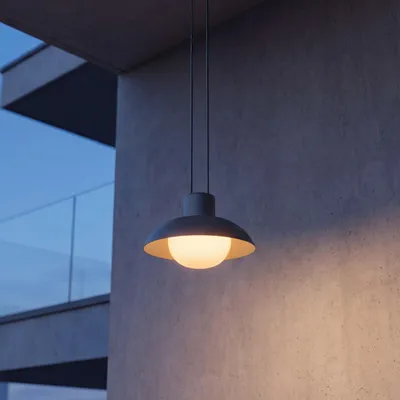 Produktbild von Akku Außenleuchte LED mit Dimmer IP54 D: 20 cm rund H: max. 100 cm Anthrazit warmweißes Licht 3000 K 900 lm
