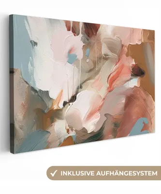 Produktbild von MuchoWow® - Leinwandbilder - Farbe - Farben - Abstrakt - Kunst, Wandbild, Wanddeko Bilder Wohnzimmer, 120x80 cm