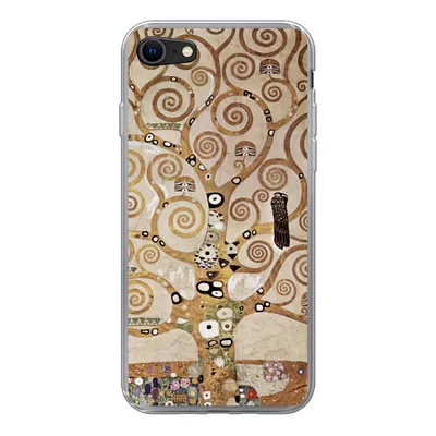 Produktbild von MuchoWow® Handyhülle Schutzhülle Hülle für iPhone SE 2020 Der Baum des Lebens - Gustav Klimt Silikon Softcase Handy Hülle - Kartenbesitzer