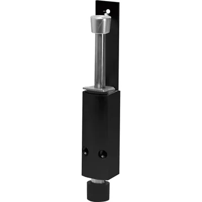 Produktbild von Türfeststeller 1222 Hub 60 mm, 35 x 225 mm, Aluminium schwarz matt RAL 9005
