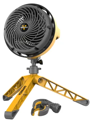 Image de Vornado EXO5 Circulateur Ventilateur de chantier avec tripode + support de montage 44 Watt Ø 22 cm
