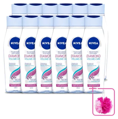 Obrázok produktu pre 12 ks šampónu NIVEA Diamond Volume Care - 250 ml - balenie s 12 kusmi