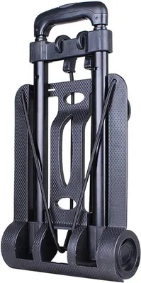 Zdjęcie produktu dla Składany wózek bagażowy - wózek transportowy do podróży/zakupów - udźwig 110 funtów (około 50 kg) - kompaktowe wymiary 44x23 cm - lekki, waży 1,36 kg - stabilna konstrukcja