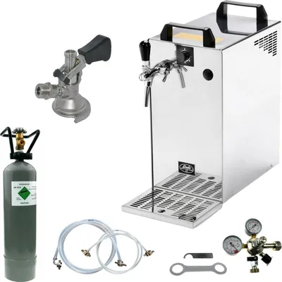 Produktbild von Bierkühler Bierzapfanlage 60 L/h - 1-leitig - KOMPLETTSET - KEG Kombi - CO2 2Kg