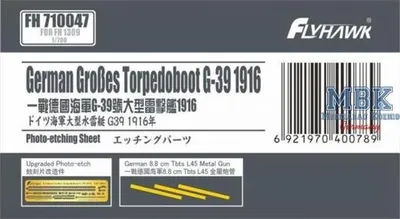 Produktbild von Flyhawk FH710047 Torpedoboot G-39 Ätzteile+ Rohre (FH1309)