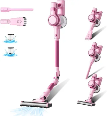 Image de Stanew Aspirateur Balai sans Fil, 33Kpa Aspirateur sans Fil Puissant, 320W Aspirateur Pliable, 40Min Autonomie, LED