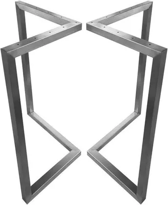 Productafbeelding van Stalen V-Tafelonderstel 30x30 cm - Set van 2