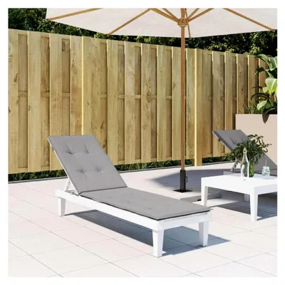 Produktbild von Liegestuhlauflage, Polsterauflage für Gartenliege, Outdoor Liegenauflage, Grau (75+105) x50x4cm