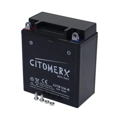 Image de Batterie gel CIT YB12A-B, 12 V 12 Ah, pôle positif à gauche, DIN 51215