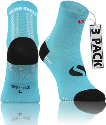 Produktbild von sesto senso 3 Paar Laufsocken Quarter Bunte Sport Socken Herren Damen Sportsocke