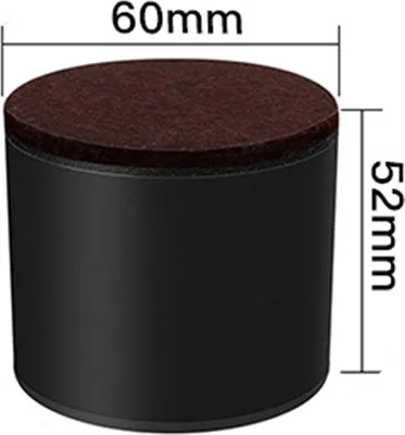 Obrázok produktu pre INF Karbónové oceľové podložky pod nábytok - 60x50mm okrúhle samolepiace podložky, 4ks C