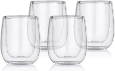 Produktbild von GOURMETmaxx Espresso-Gläser 80ml Temperatur lange halten kalte Drinks 2 Thermogläser robustes Borosilikatglas Doppelwandige Gläser Isolation 4er-Set
