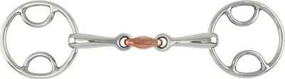Immagine prodotto di Shires - Snaffle con smusso centrale in rame ER927 (70 mm x 6 in x 16 mm) (Argento)