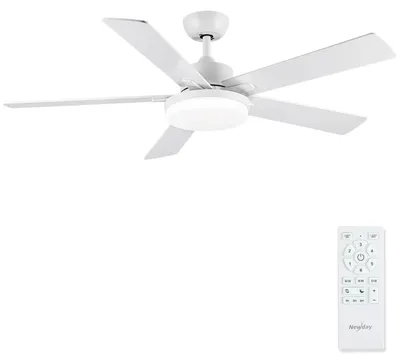 Deckenventilator 132 cm, 5 Flügel, mit Licht und Fernbedienung