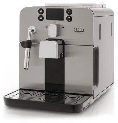 Produktbild von Gaggia Brera Kaffeevollautomat, Espressomaschine, LED-Infodisplay, 1400 Watt, 15 Bar, 1,2 l F?llmenge, 250 g Bohnenbeh?lter, Tassenw?rmer, Integriertes Mahlwerk, Milchaufsch?umer, Wasserfilter