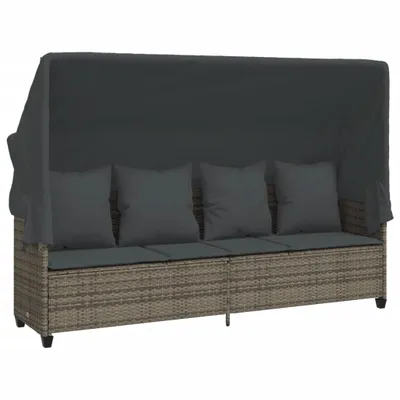 Zdjęcie produktu dla VidaXL 368355, Lounge, Obite siedzisko, Technorattan, Stal, Szary, 110 kg, 2 m