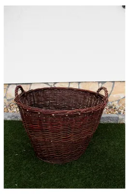 Produktbild von Erntekorb aus Weide mit Henkel – Weidenkorb für Obst, Garten und Kaminholz