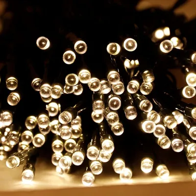 Image de Guirlande lumineuse solaire 20m blanc chaud 200 LED éclairage extérieur éclairage de Noël