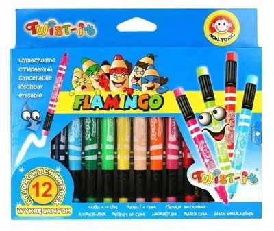 Produktbild von Titanum Wachsmalstifte Twist-it, 12 Farben, radierbar