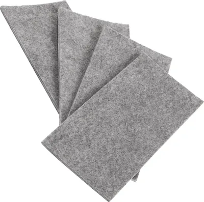 Produktbild von Adsamm® | 4 x selbstklebende Filzplatte | 80x180 mm | Grau | rechteckig | 3.5 mm starker Filzzuschnitt in  von Adsamm®