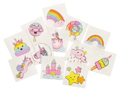 Immagine prodotto di Duckiez Tatuaggi Unicorno, 12 pezzi.