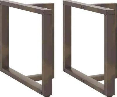 Zdjęcie produktu dla Nogi do stołu jadalnego w kształcie litery T 2 szt. Czarne 90x35x(72-73) cm Stal