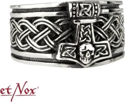 Produktbild von etNox Ring „Thors Hammer“ aus Edelstahl 65 (20.6 mm Ø)
