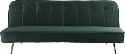 Image de Canapé Clic Clac velours "James" - 180 x  83 x 75 cm - 3 places - Vert foncé.