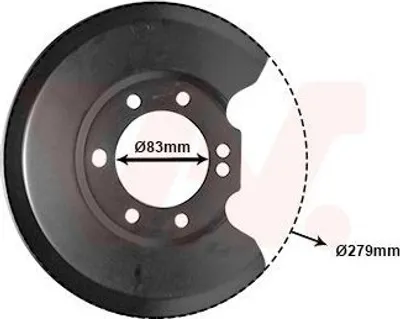 Produktbild von VAN WEZEL Spritzblech Bremsscheibe für FORD MONDEO II Kombi (BNP) Hinten Links Hinten Rechts Hinten 1825374 Ankerblech