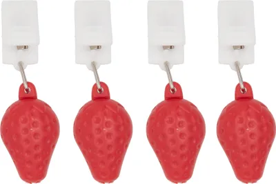 Produktbild von 4x Tischdeckenbeschwerer Erdbeere Rot Tischklammern Tischtuchgewichte Tischtuchhalter Set